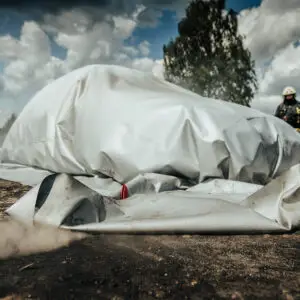 Manta contra incêndio para veículos elétricos